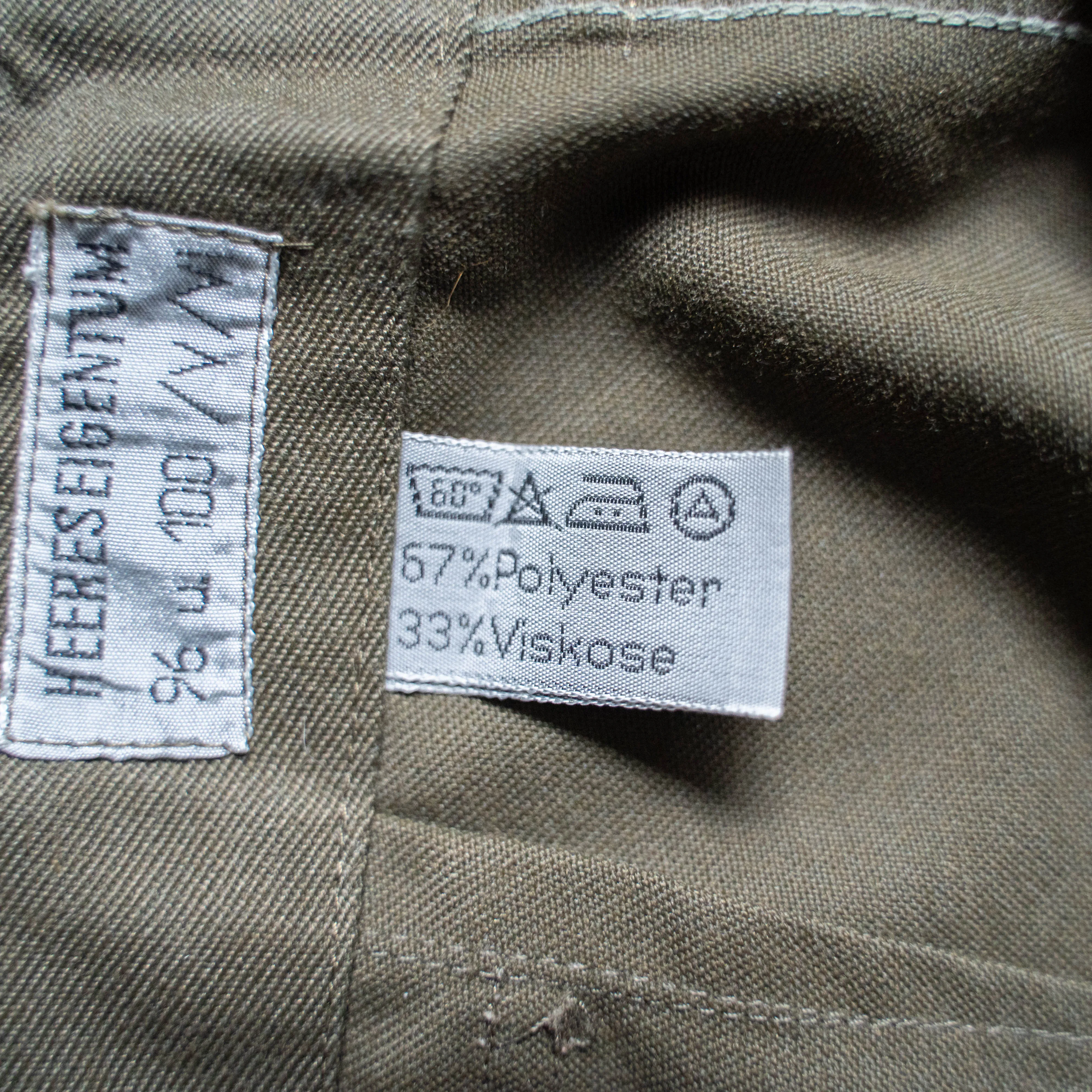 1990-00s Austrian military brown color fatigue cargo pants -light weight-