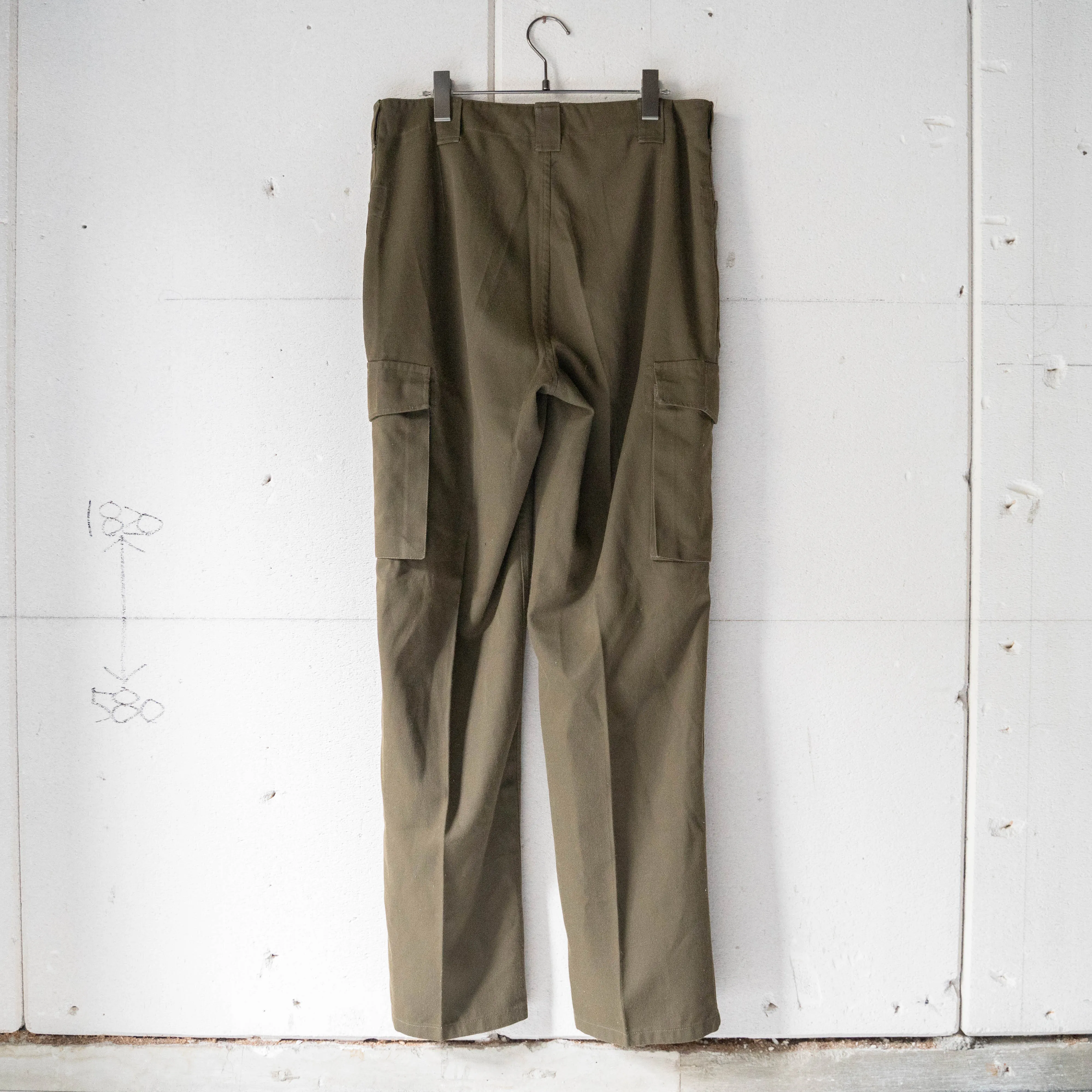 1990-00s Austrian military brown color fatigue cargo pants -light weight-