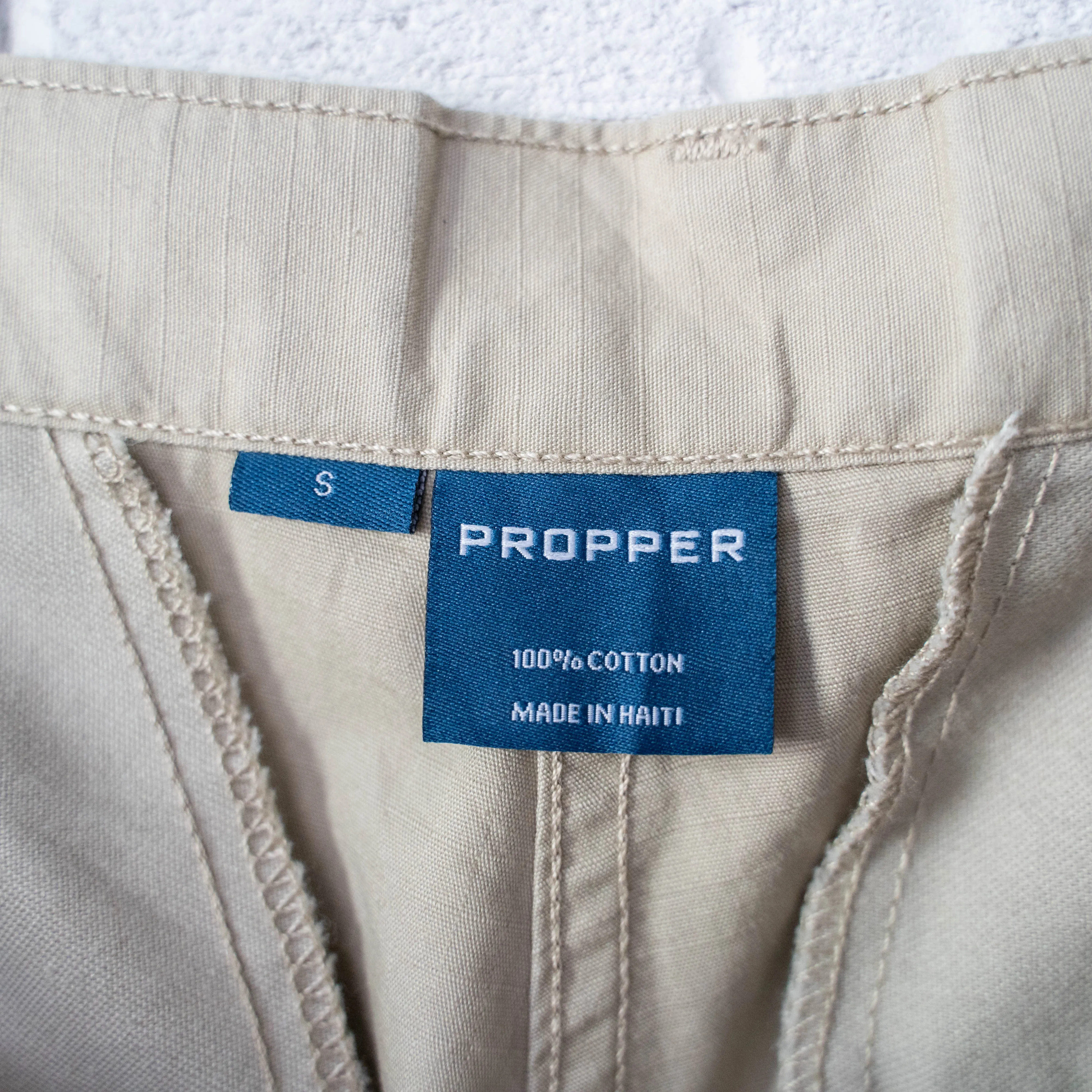 2000s 'PROPPER' beige color ripstop half cargo pants