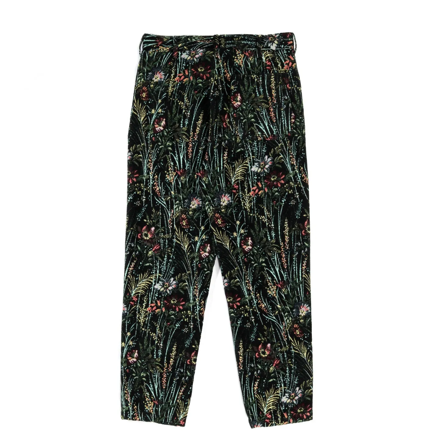 4SDESIGNS FB PLEAT PANT MULTI FLORAL GOBELIN BLACK