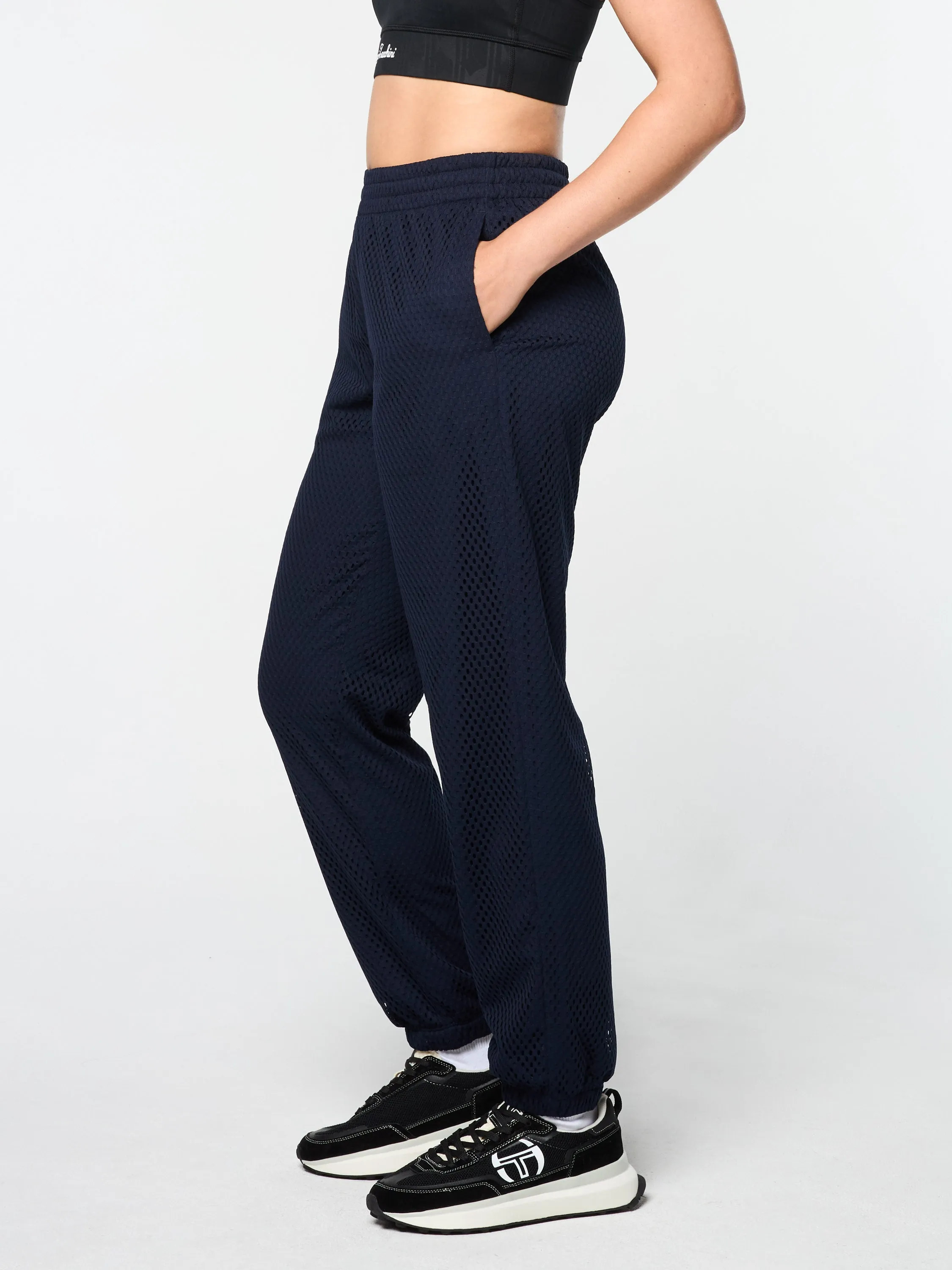 Adria Mesh Track Pant- Maritime Blue