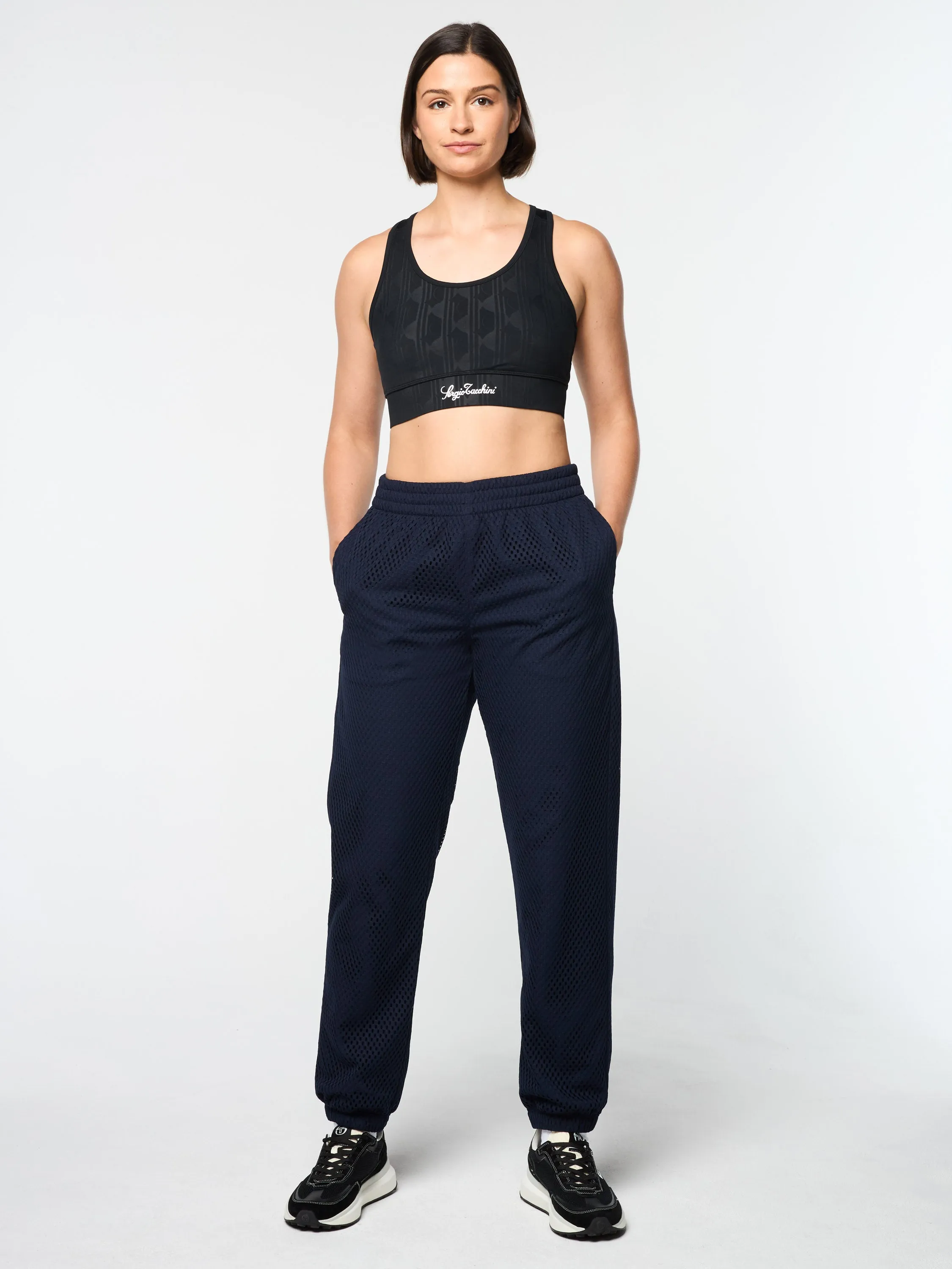 Adria Mesh Track Pant- Maritime Blue