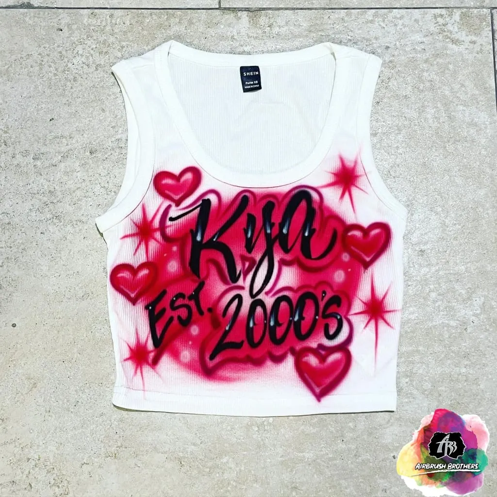 Airbrush Established Crop Top Design