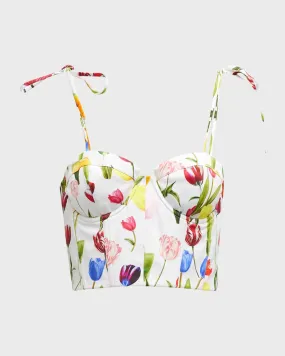 Alice   Olivia - Abia Bustier Top - Kiss My Tulips