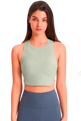 Athena Olive Green Crop Top