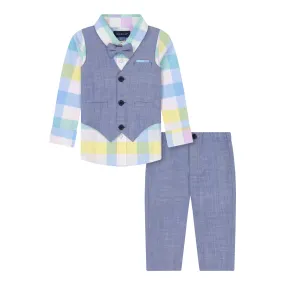 Baby Boys Chambray Vest Set