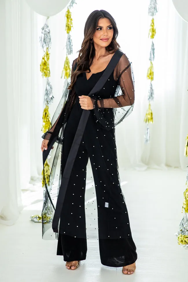 Bad Blood Black Embellished Kimono