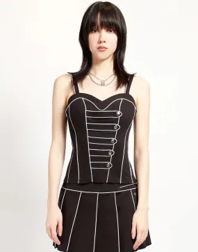 Band Corset Blk/Wht