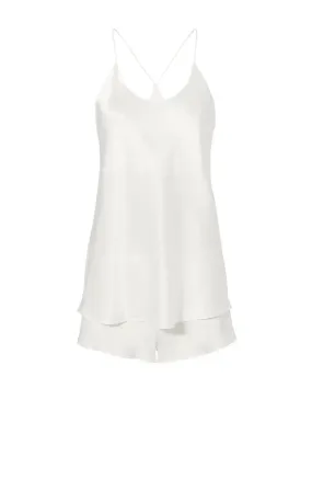 Bella Ivory Silk Camisole & Shorts