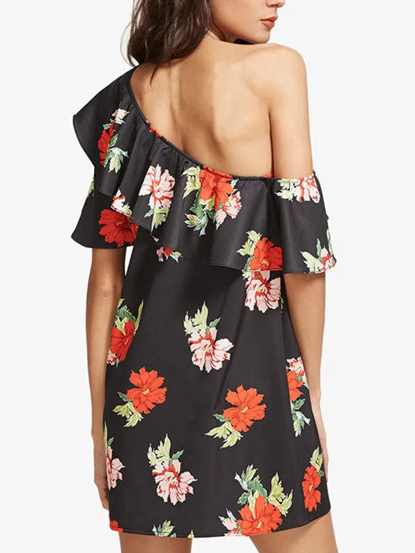 Body Talk One Shoulder Floral Dress