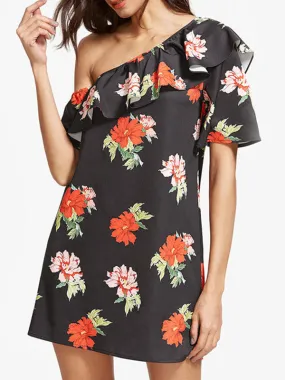 Body Talk One Shoulder Floral Dress