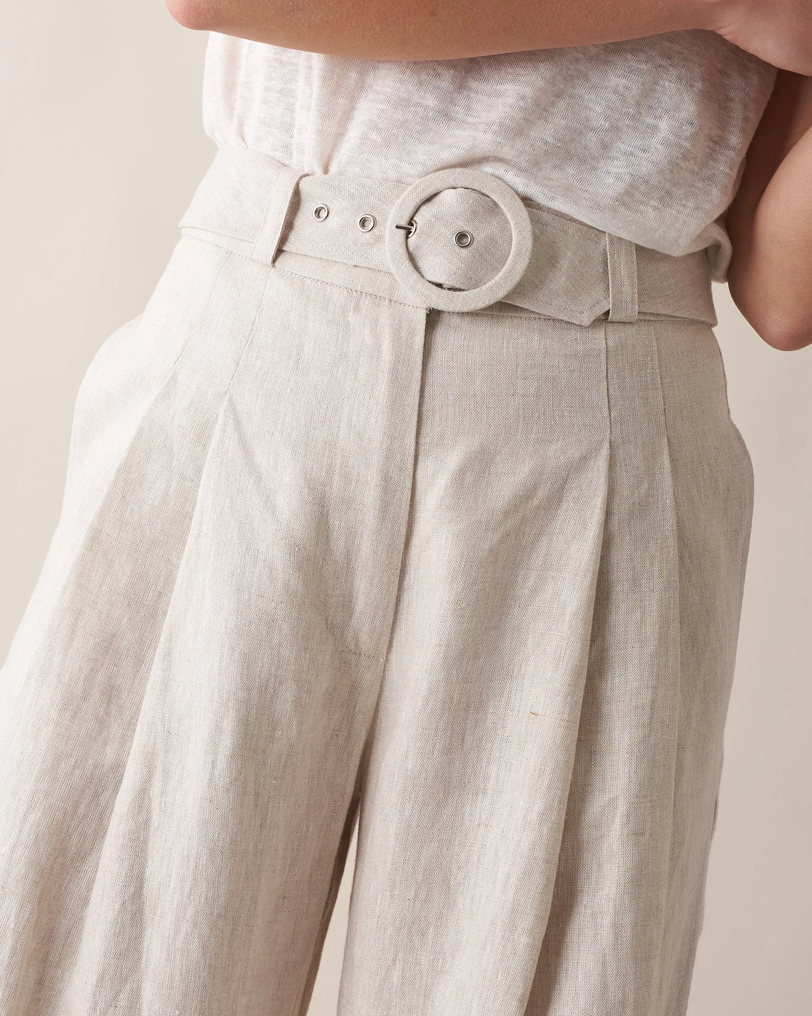 Bridgette Linen Pant - Natural