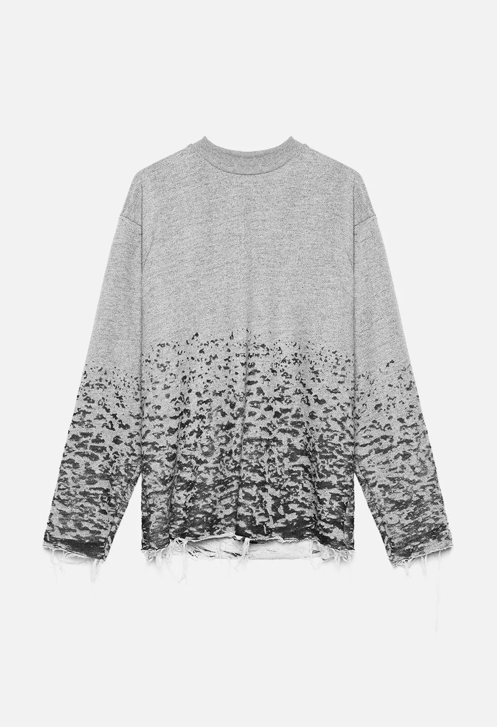 Burn Out Mock Neck / Grey