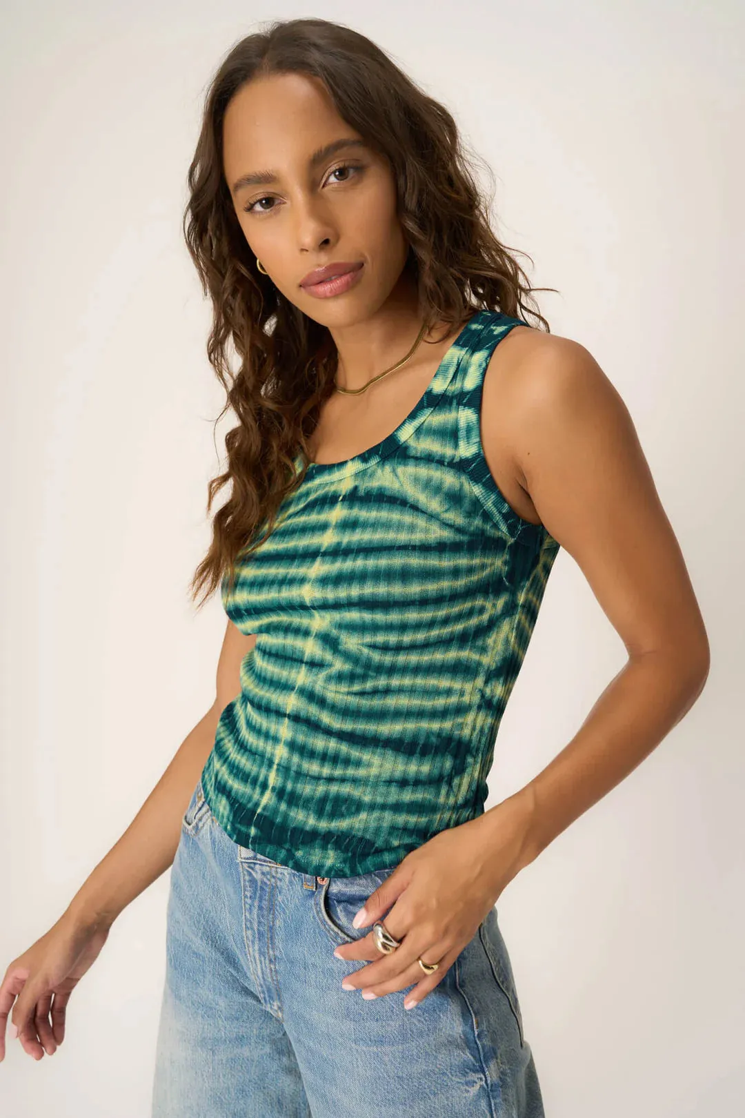 Cooper Sweater Rib Ziggy Dyed Tank