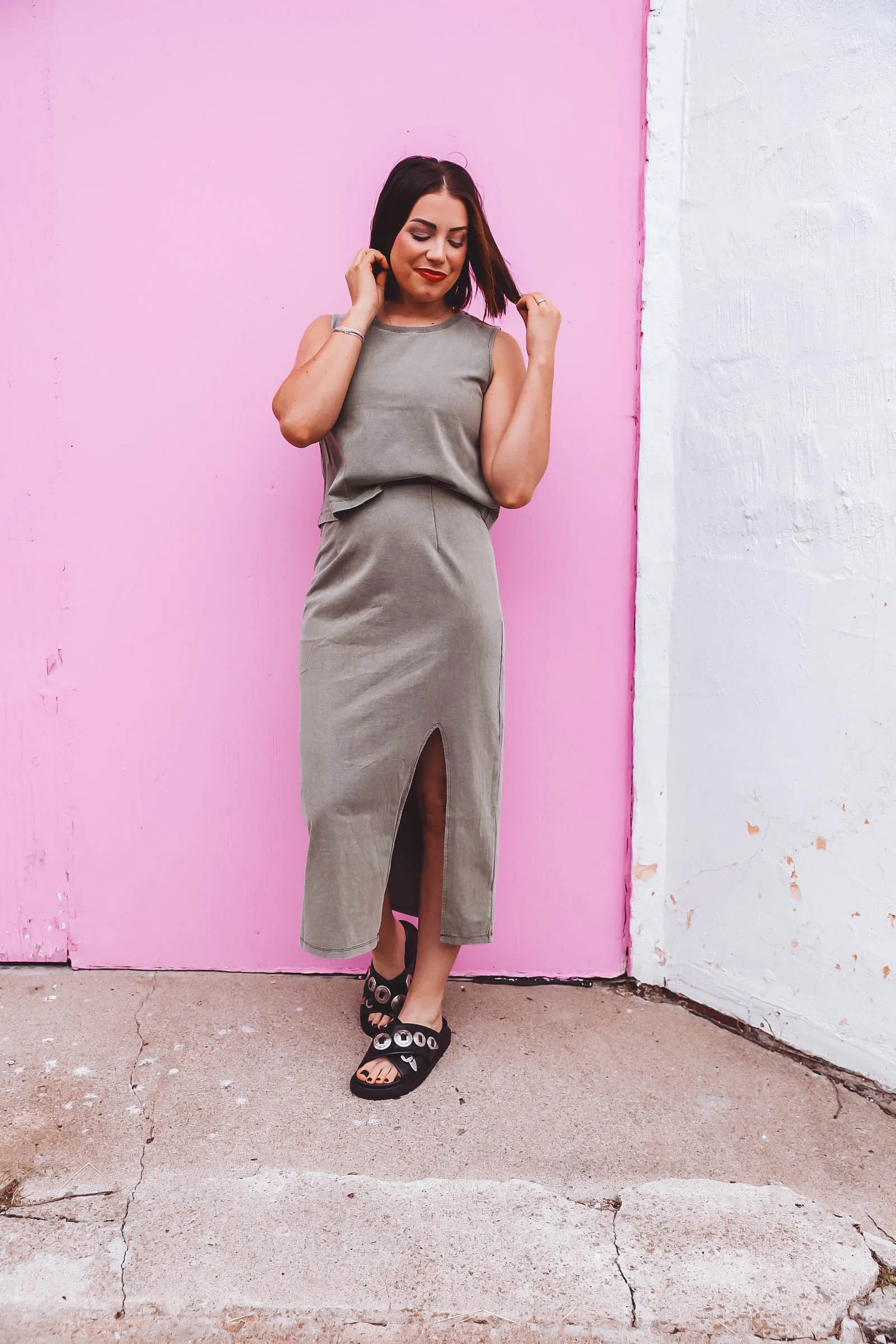 Cora 2 Piece Set-Olive