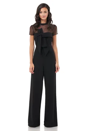 CREPE OVERSIZE BOW JUMPSUIT (BLACK) - JS COLLECTION