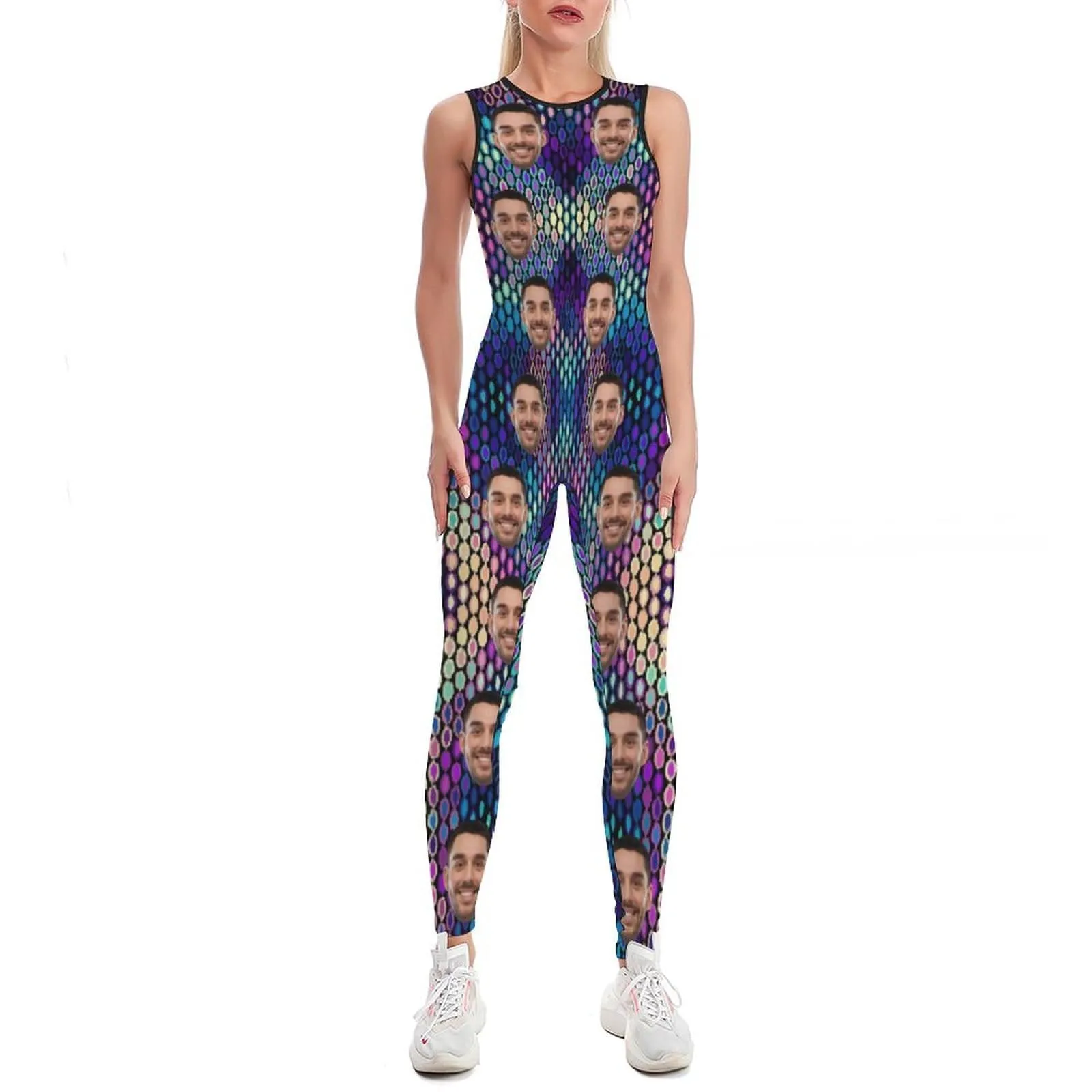 Custom Face Scales Women's Yoga Jumpsuit