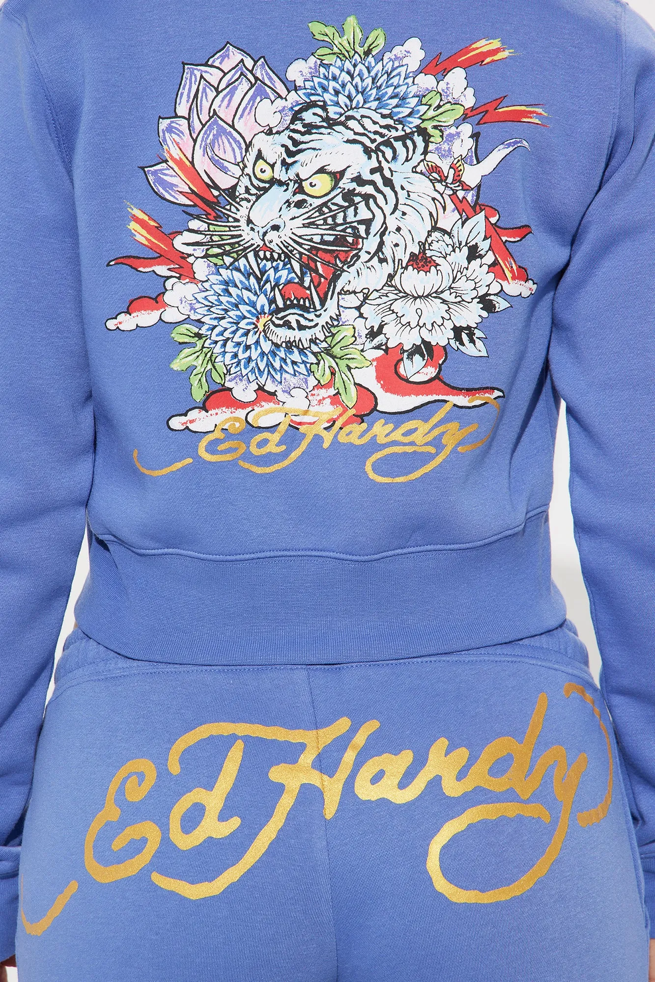 Ed Hardy Blue Skies Pant Set - Dusty Blue