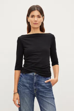 ELORA OFF SHOULDER FITTED TEE