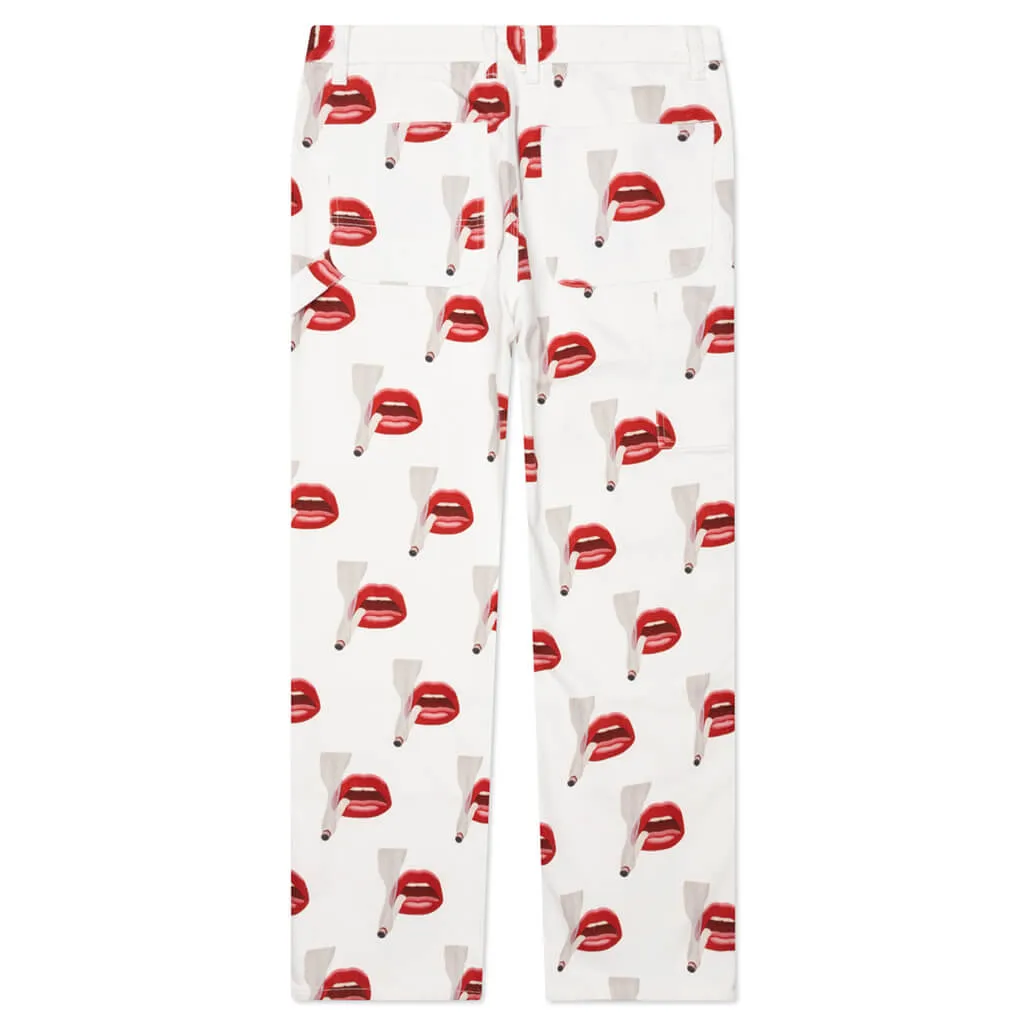 Emotionally Unavailable x Tom Wesselmann Smoking Lips Pant - White