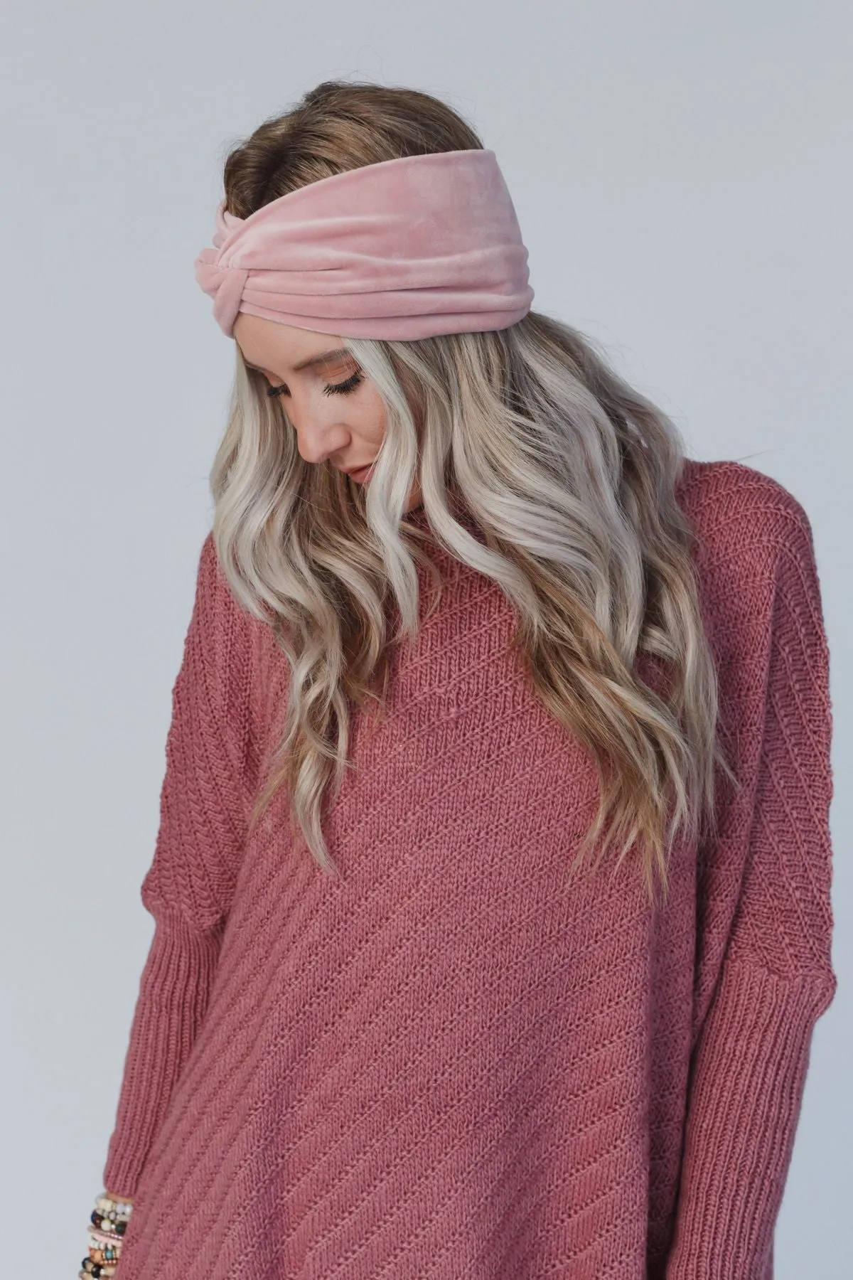 Everyday Velvet Headband - Blush