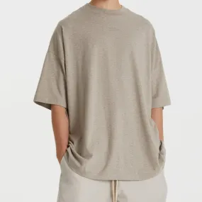 Fear of God Essentials Applique Logo Drop Shoulder Tee Core Heather (Oversized)