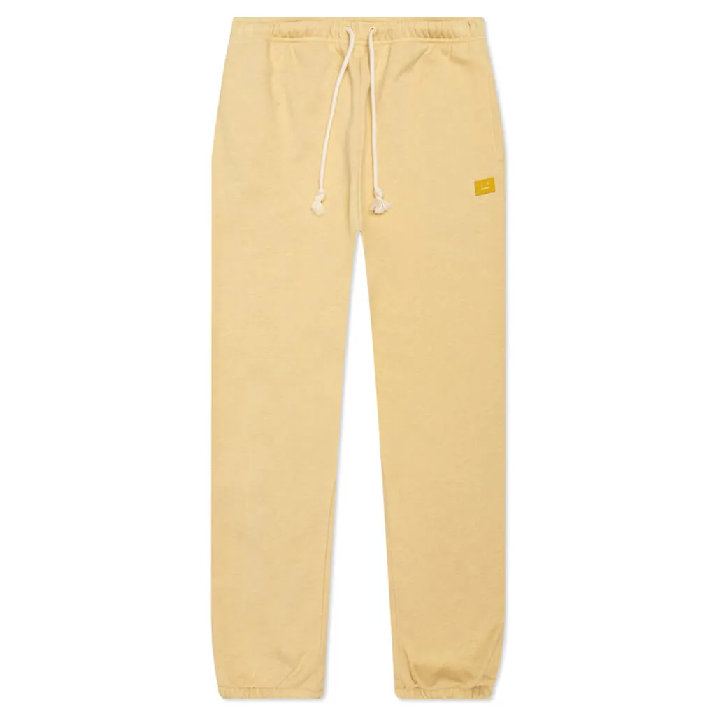 Fleece Sweatpants - Pale Yellow/Melange