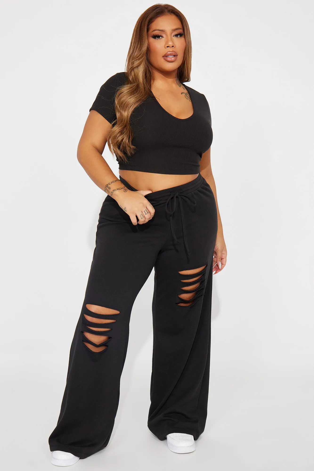 Getting Along Pant Set - Black