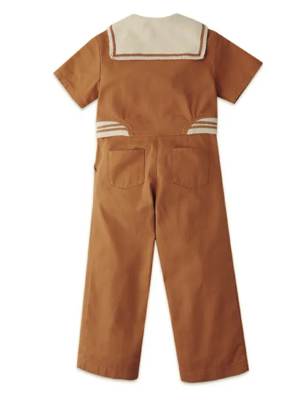 GINGERSNAPS SS24 Girls Sailor Ribbed Collar Jumpsuit