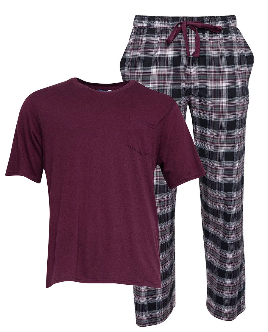 Harley Jersey T-shirt and Brushed Check Pyjama Set