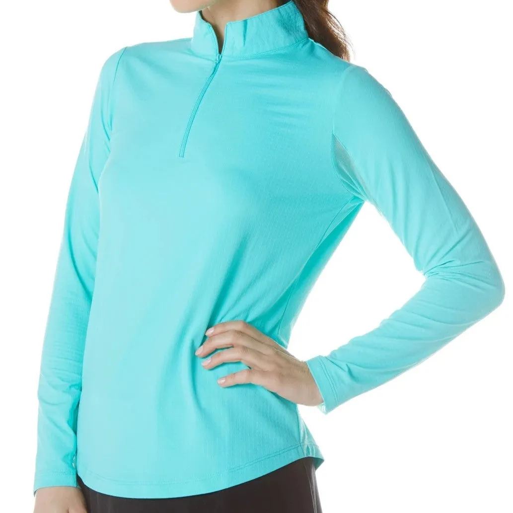 IBKUL Mock Long Sleeve Seafoam