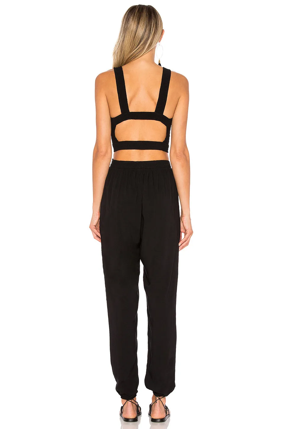 Indah Sima Cut Out Jumpsuit Black