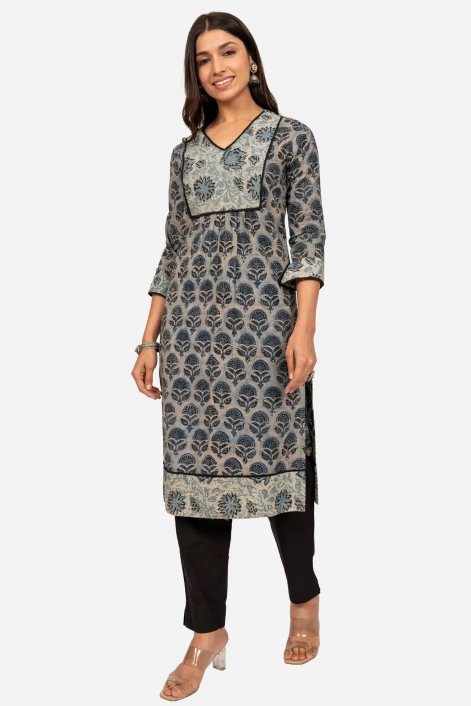 Indigo Ajrakh Kurta