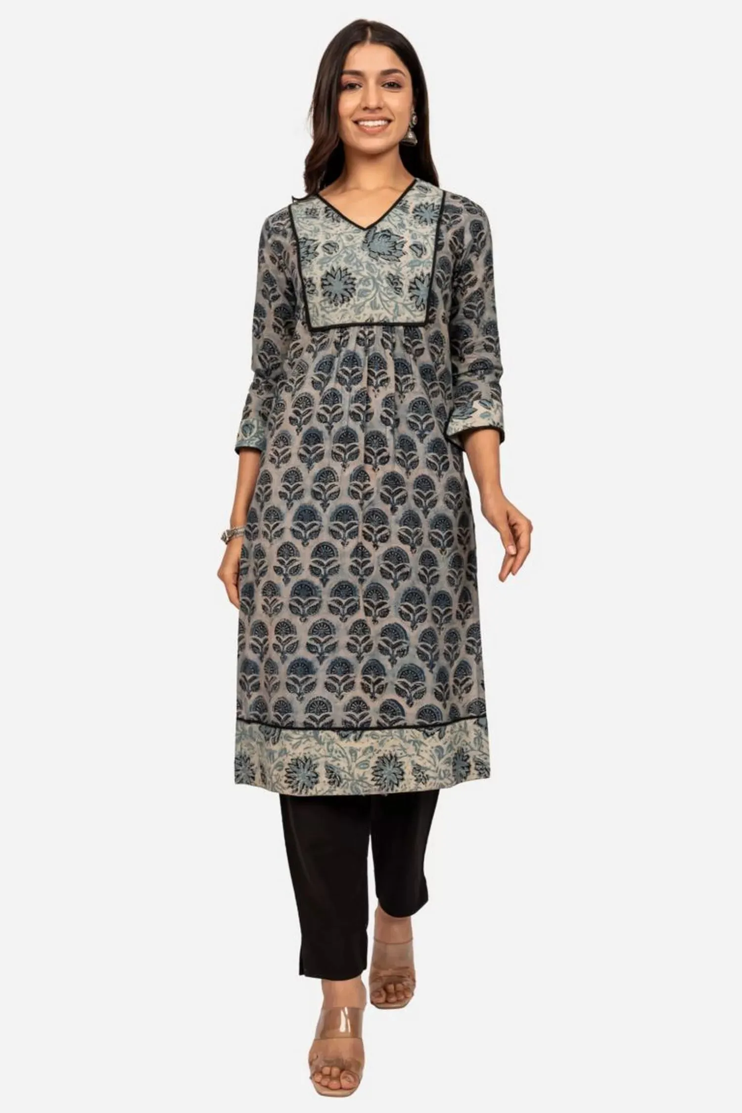 Indigo Ajrakh Kurta