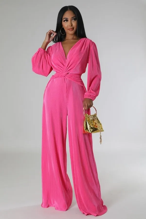 Island Gal Pink Jumpsuit