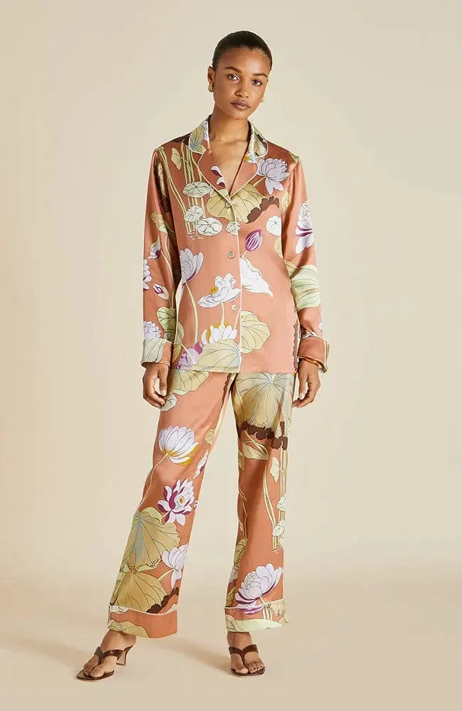 Lila Habibah Silk Pajama Set