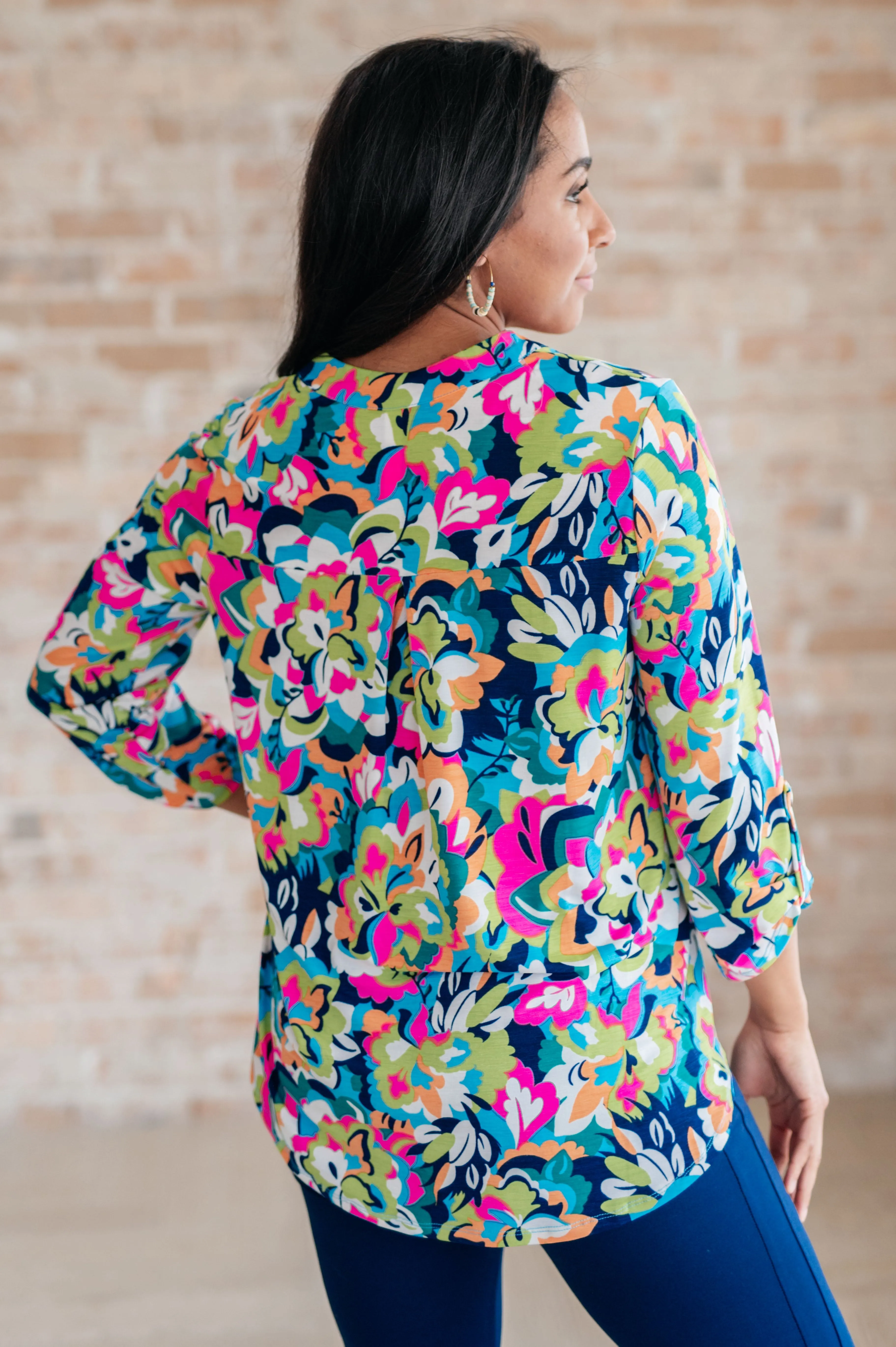 Little Lovely Blouse inNeon Floral