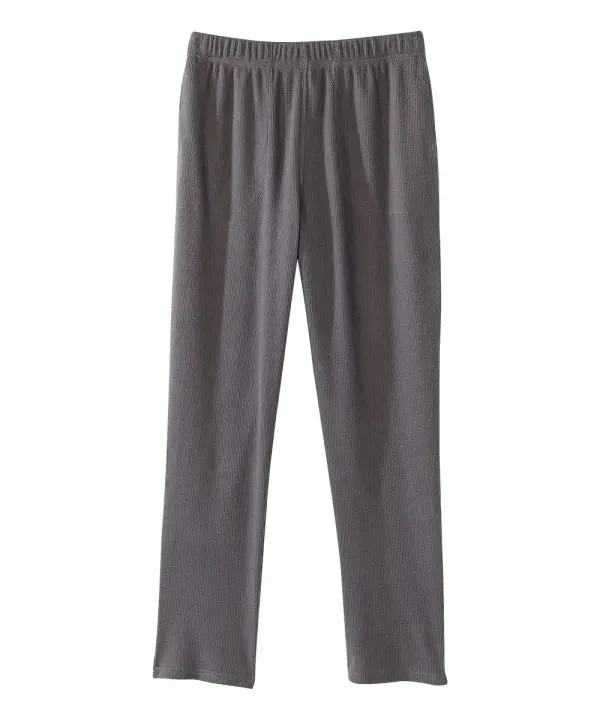 Men's Knit Pajama Set With Back Overlap Top & Pull-on Pant