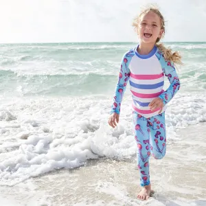 Pink Jellyfish 2pc Rash Guard Set UPF 50  for Girls