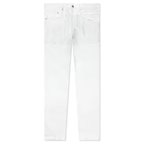 Purple Denim P001 - Worn White Iridescent Pearl