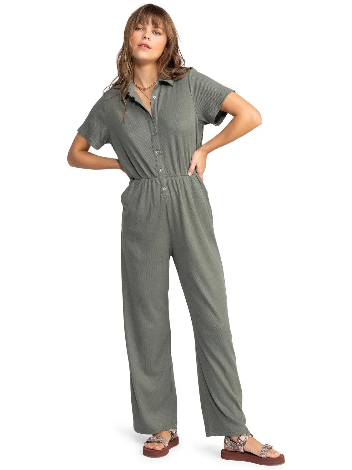 Roxy Ladies Blue Side Of The Sky Jumpsuit