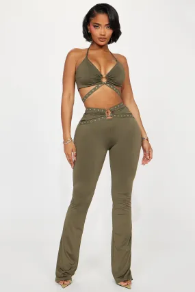 Samantha Pant Set - Olive