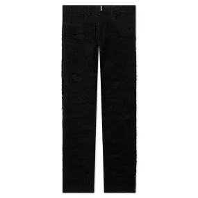 Slim Fit 5 Pocket Trousers - Black