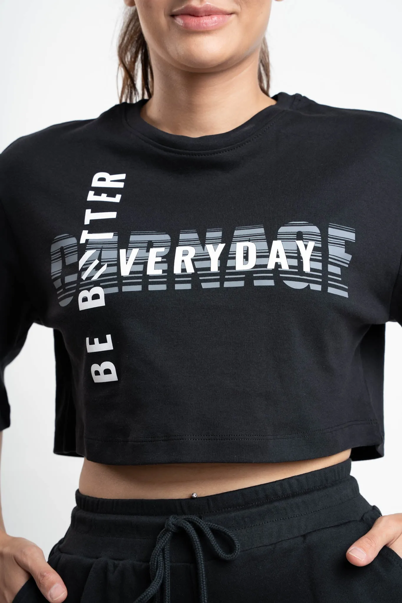 Slogan Oversized Crop