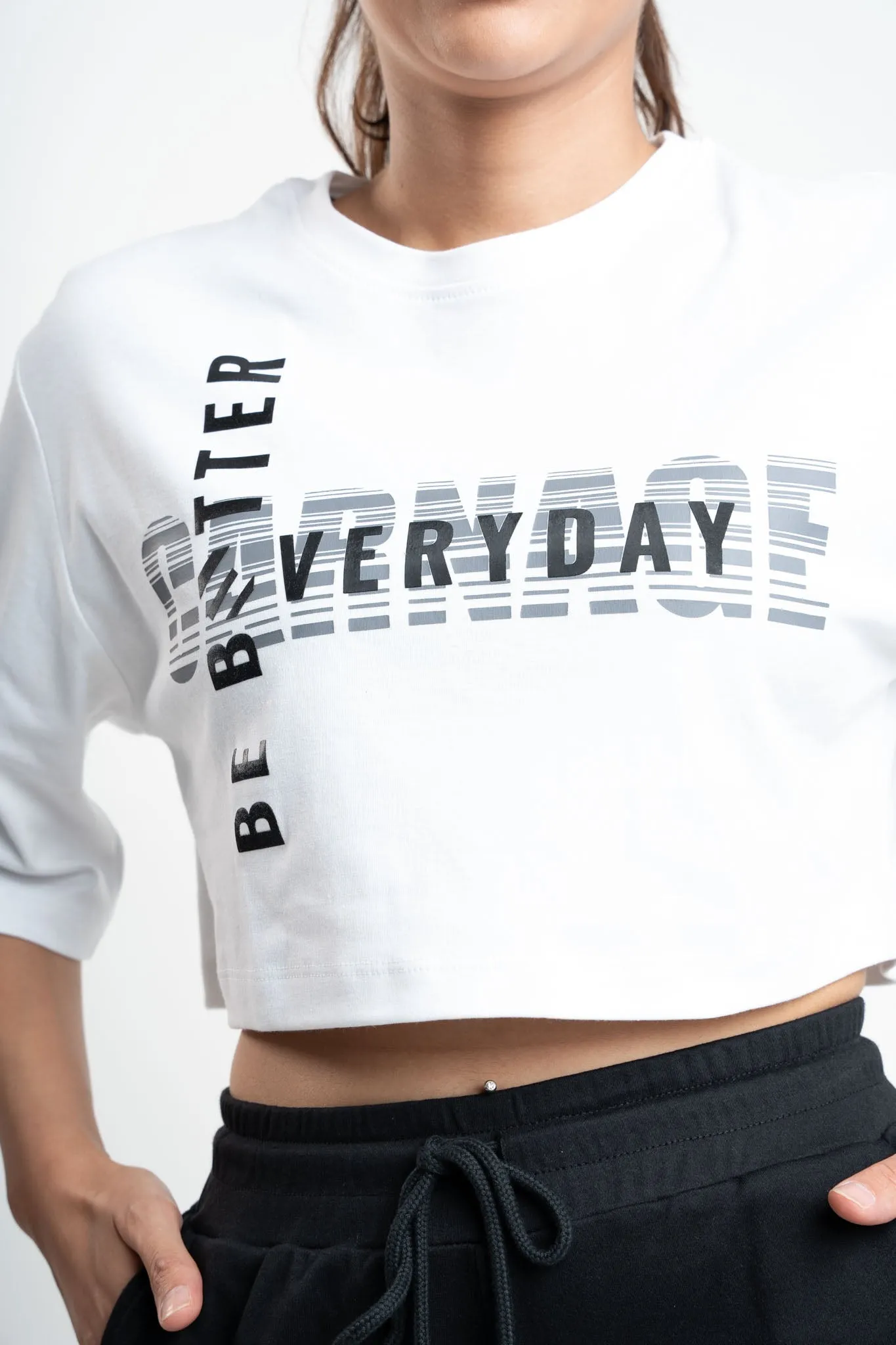 Slogan Oversized Crop