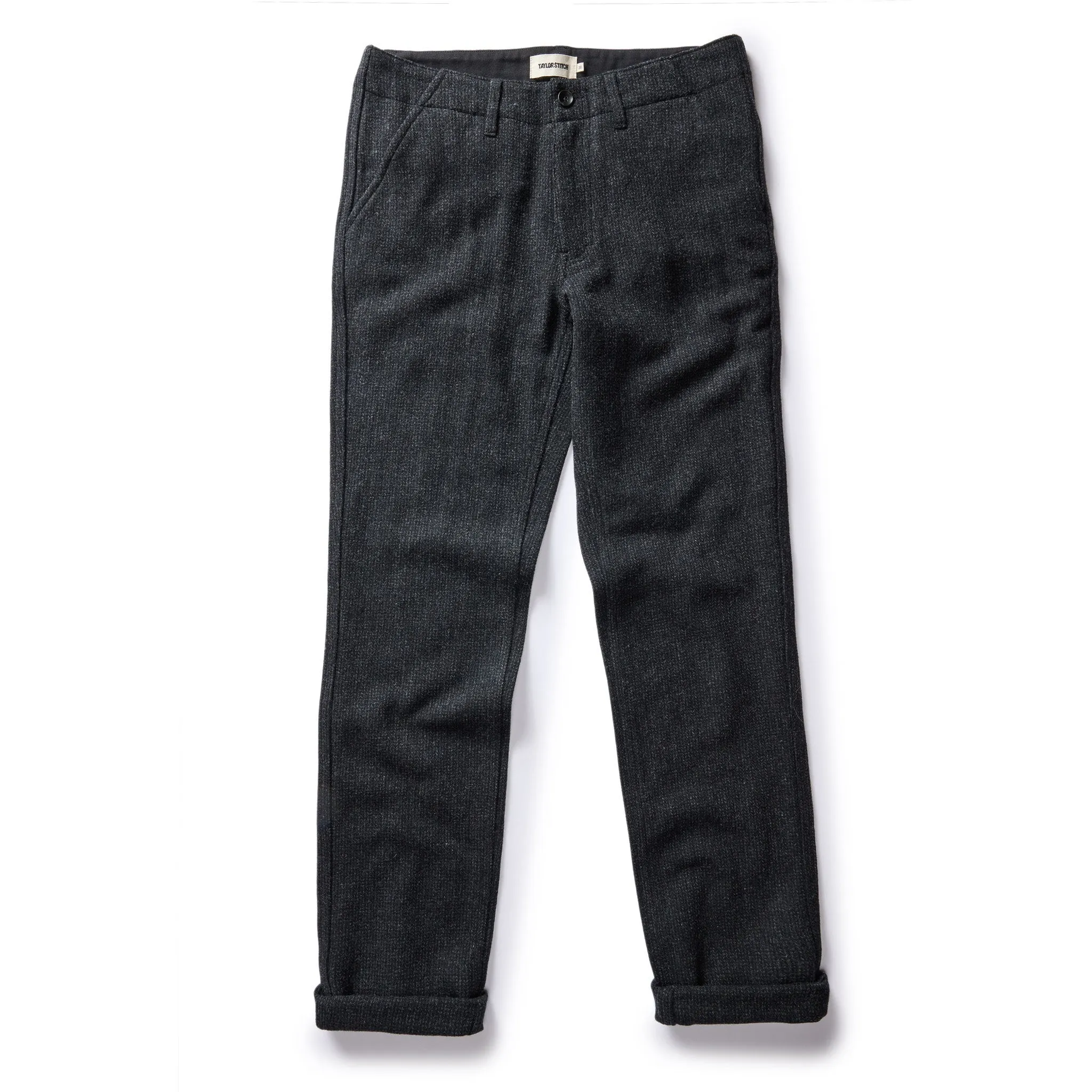 The Carnegie Pant in Charcoal Heather Wool