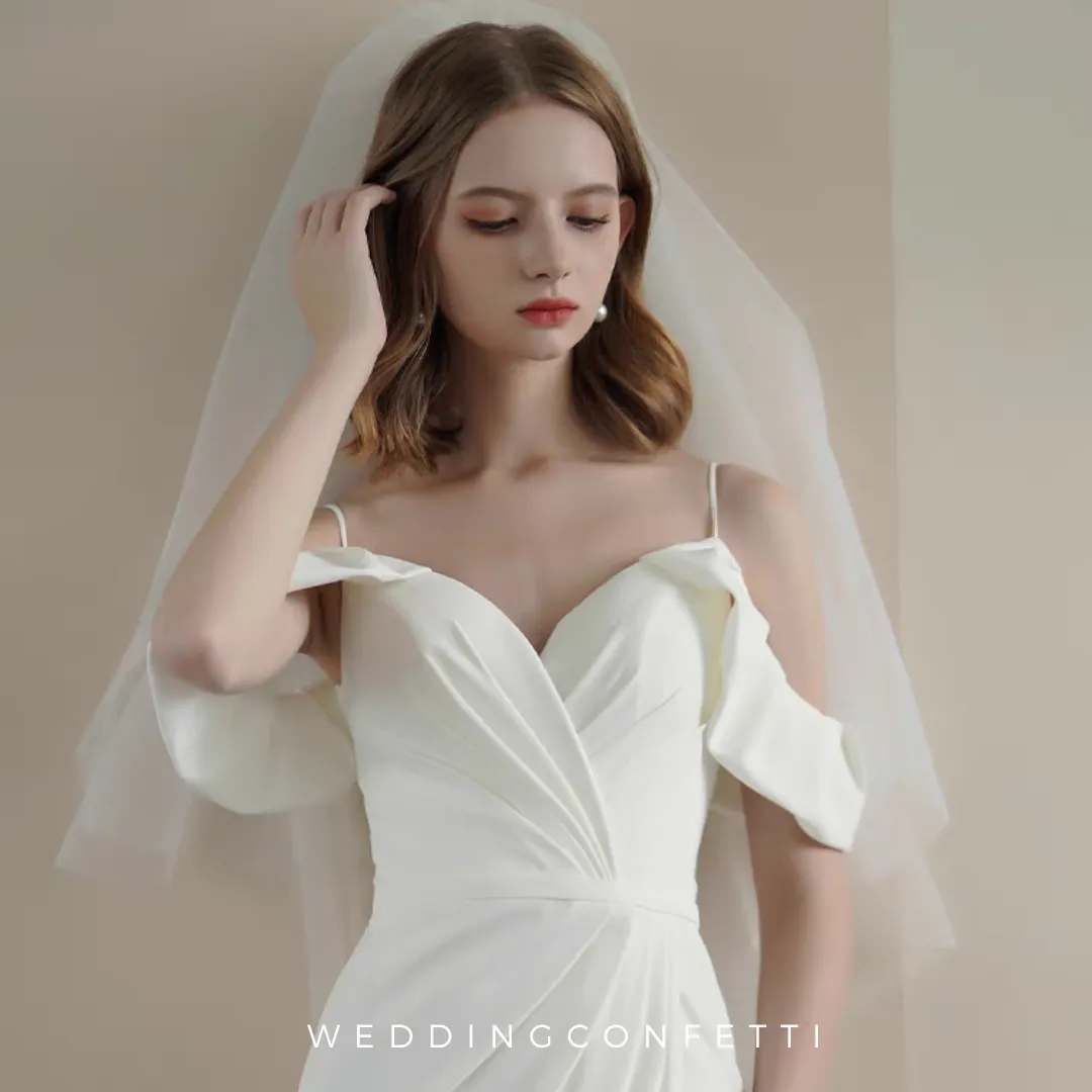 The Mizuki Wedding Bridal Off Shoulder Gown