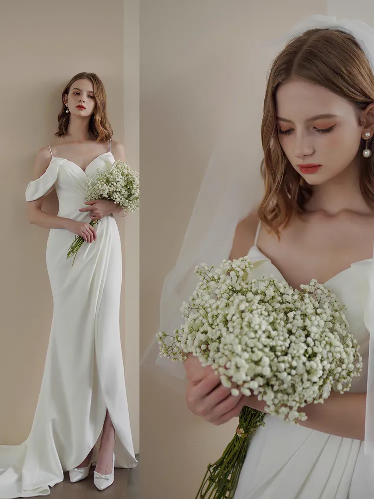 The Mizuki Wedding Bridal Off Shoulder Gown