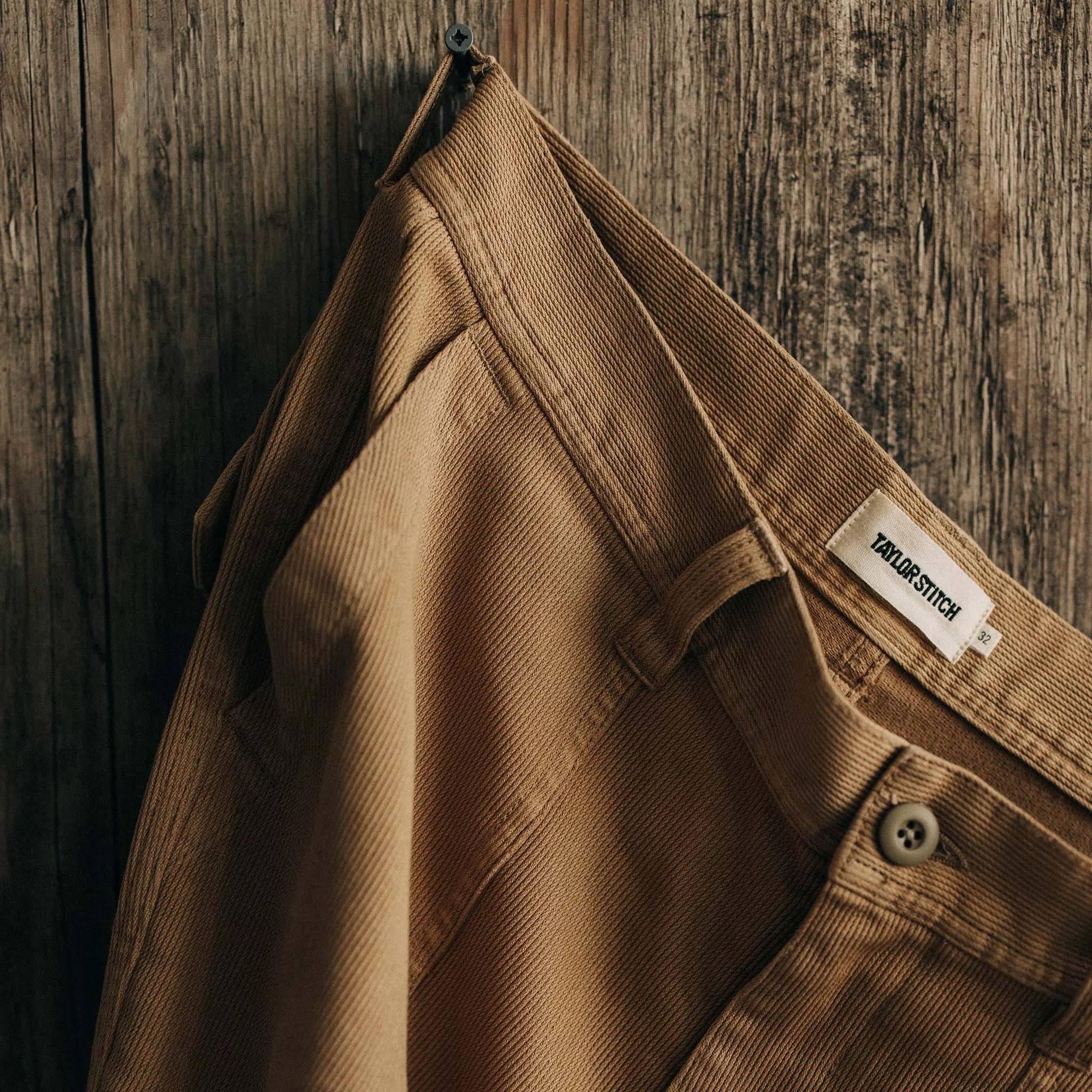 The Trail Pant in Light Khaki Bedford Cord