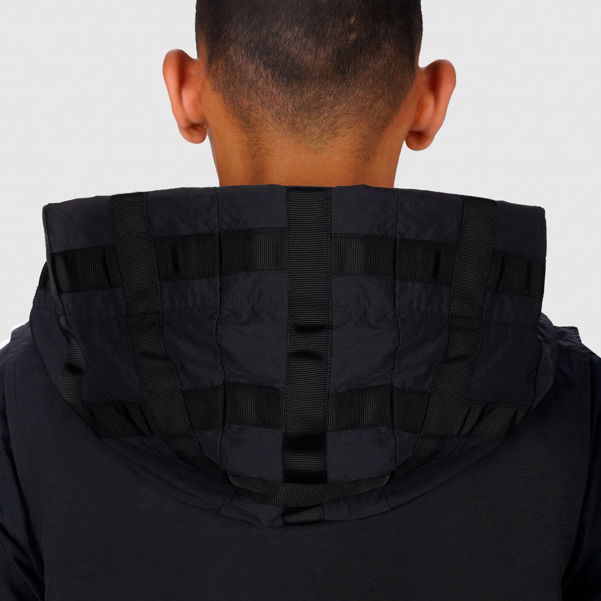 UTILITY VEST WITH HOOD (BLACK)